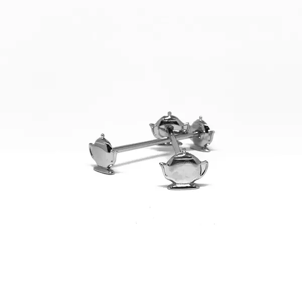 Conjunto com 6 Descansos para Talheres Zamac Silver Teapot