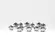 Conjunto com 6 Descansos para Talheres Zamac Silver Teapot