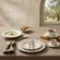 Aparelho Jantar Chá e Café 42 Peças Porcelana Schmidt - Dec. Vera 2254