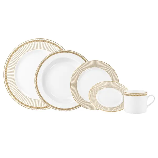 Aparelho Jantar e Chá 30 Peças Porcelana Schmidt - Dec. Vera 2254