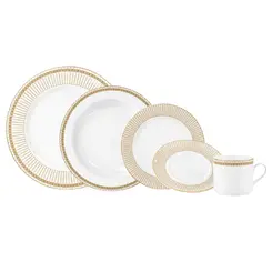 Aparelho Jantar e Chá 30 Peças Porcelana Schmidt - Dec. Vera 2254