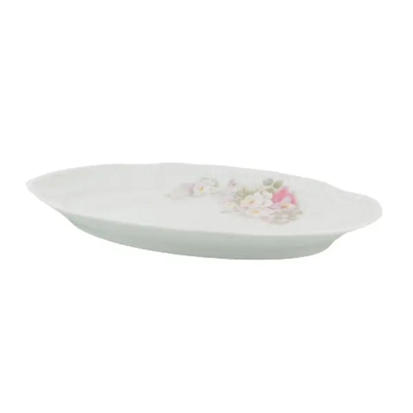 Travessa Rasa Oval 28cm Porcelana Schmidt - Dec. Eterna E351