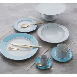 Aparelho Jantar e Chá 30 Peças Porcelana Schmidt - Dec. Maitê 2264