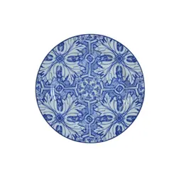 Prato de Sobremesa 19cm Porcelana Schmidt - Dec. Azulejos 2257