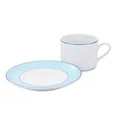 Xícara Chá com Pires Porcelana Schmidt - Dec. Maitê 2264