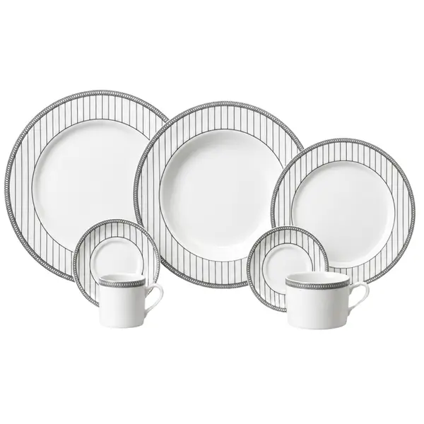 Aparelho Jantar Chá e Café 42 Peças Porcelana Schmidt - Dec. Aline 2263