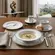 Aparelho Jantar Chá e Café 42 Peças Porcelana Schmidt - Dec. Aline 2263