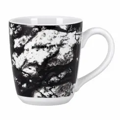 Caneca Porcelana Schmidt - Dec. Ônix Negro 2394