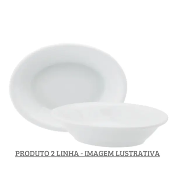 Travessa Funda Oval 23cm Porcelana Schmidt - Mod. Convencional 022 2ª Linha