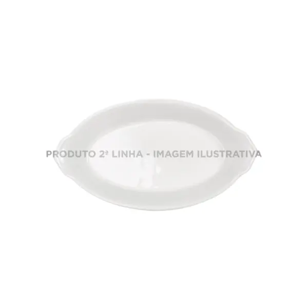Travessa Oval com Alça 20 cm Porcelana Schmidt - Mod. Calorama 014 2ª Linha