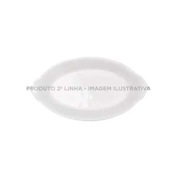 Travessa Oval com Alça 20 cm Porcelana Schmidt - Mod. Calorama 014 2ª Linha