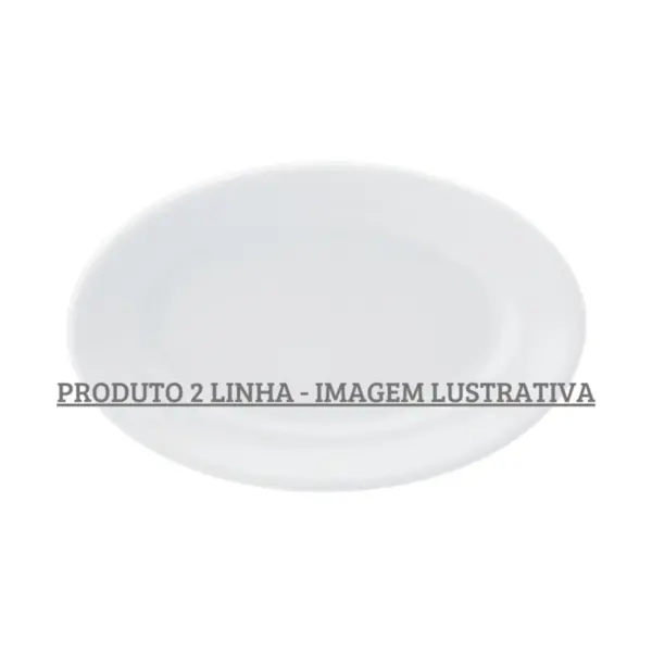 Travessa Rasa Oval 26cm Porcelana Schmidt - Mod. Convencional 022 2ª Linha