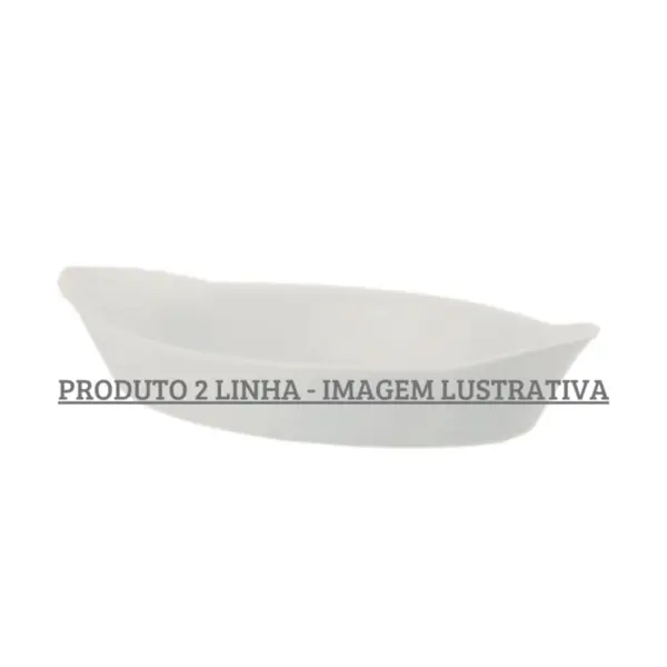 Travessa Oval com Alça 23cm Porcelana Schmidt - Mod. Calorama 014 2ª Linha