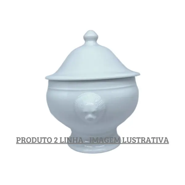 Bowl para Sopa com Tampa Porcelana Schmidt - Mod. Cabeça de Leão 113 2 ª Linha