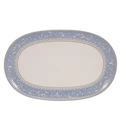 Travessa Rasa Oval 36 cm Porcelana Schmidt - Dec. Diva 2276