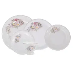 Aparelho Jantar e Chá 30 Peças Porcelana Schmidt - Dec. Vitoria 0397