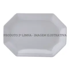 Travessa Rasa Oitavada 28cm Porcelana Schmidt - Mod. Prisma 077 2ª Linha