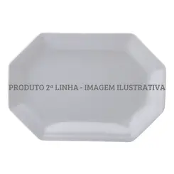 Travessa Rasa Oitavada 28cm Porcelana Schmidt - Mod. Prisma 077 2ª Linha