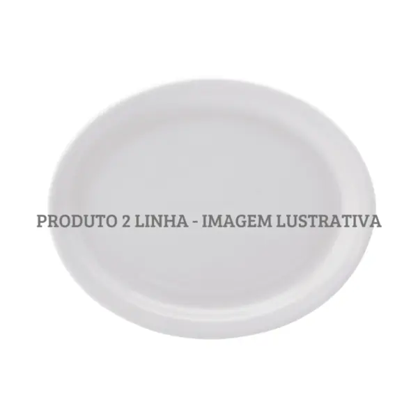 Travessa Rasa Oval 25 cm Porcelana Schmidt - Mod. Protel 073 2ª Linha