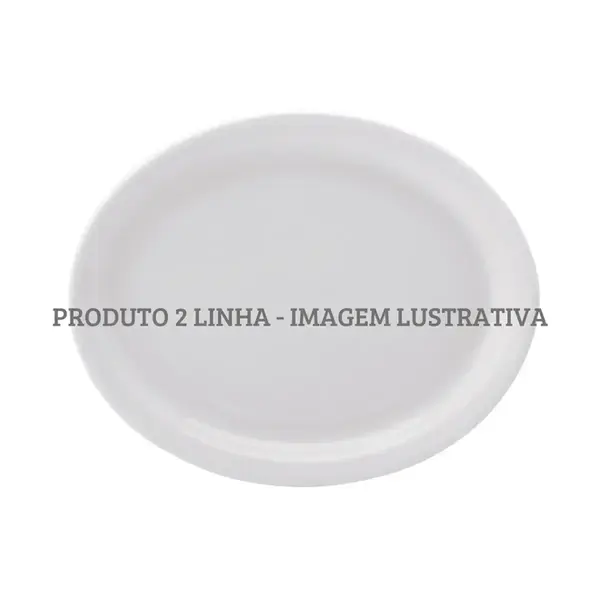 Travessa Rasa Oval 25 cm Porcelana Schmidt - Mod. Protel 073 2ª Linha