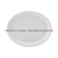 Travessa Rasa Oval 25 cm Porcelana Schmidt - Mod. Protel 073 2ª Linha