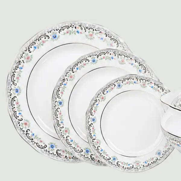 Aparelho de Jantar 41 Peças Porcelana Schmidt - Dec. Vitoria 0397