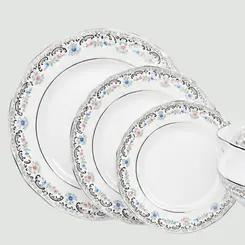 Aparelho de Jantar 41 Peças Porcelana Schmidt - Dec. Vitoria 0397