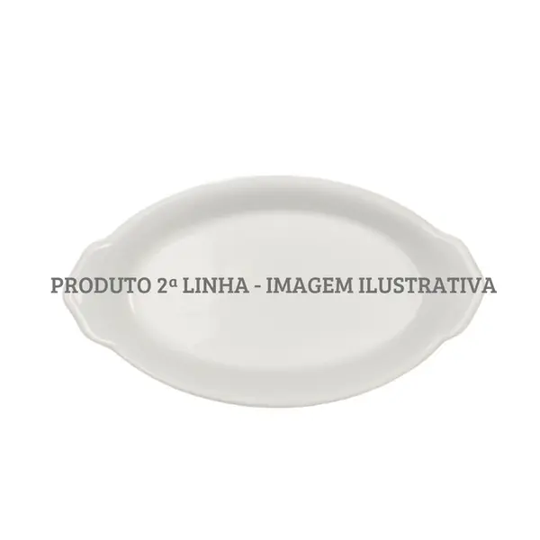Travessa Oval com Alça 17cm Porcelana Schmidt - Mod. Calorama 014 2ª Linha