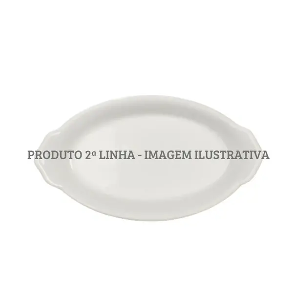 Travessa Oval com Alça 17cm Porcelana Schmidt - Mod. Calorama 014 2ª Linha