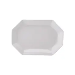 Travessa Rasa Oitavada Oval 28cm Porcelana Schmidt - Mod. Prisma 077