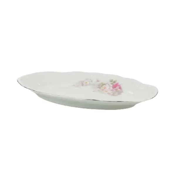 Travessa Rasa Oval 36cm Porcelana Schmidt - Dec. Vitoria 0397