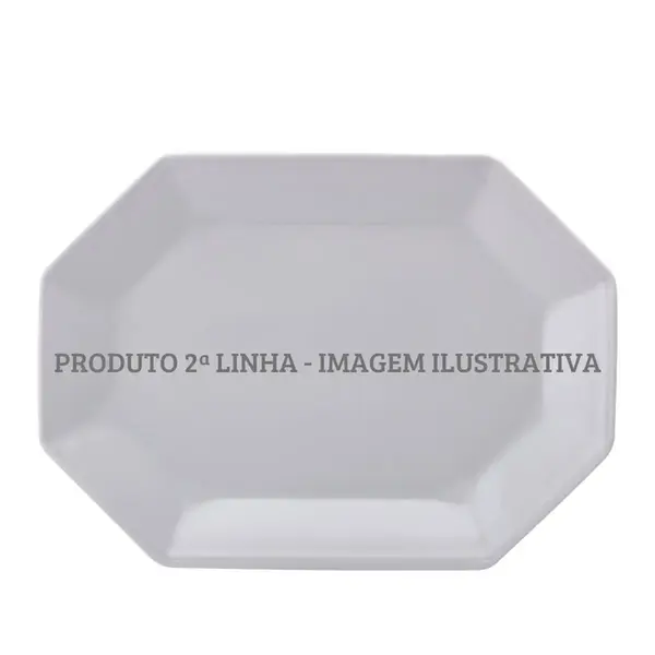 Travessa Rasa 36cm Porcelana Schmidt - Mod. Prisma 077 2ª Linha