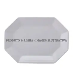 Travessa Rasa 36cm Porcelana Schmidt - Mod. Prisma 077 2ª Linha