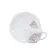 Conjunto com 6 Xícaras Chá sem Pé com Pires Porcelana Schmidt - Dec. Eterna E351