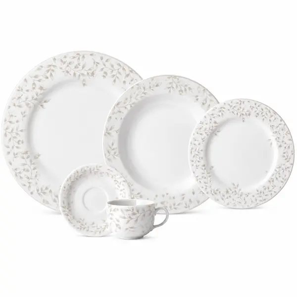 Aparelho Jantar e Café Porcelana Schmidt 30 Peças - Dec. Guaporé 2395