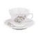 Xícara Chá com Pires Porcelana Schmidt - Dec. Eterna E351