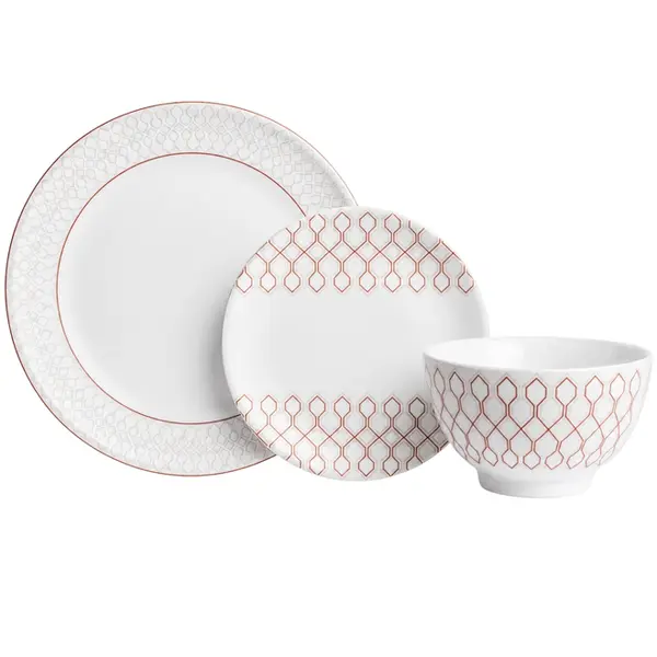 Aparelho com Bowl 18 Peças Porcelana Schmidt - Dec. Jericoacoara 2401