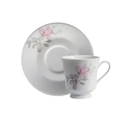 Xicara Chá com Pires Porcelana Schmidt - Dec. Maresias 2405