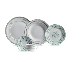 Aparelho Jantar e Chá 20 Peças Porcelana Schmidt - Dec. Búzios 2406