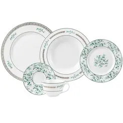 Aparelho Jantar e Chá 20 Peças Porcelana Schmidt - Dec. Búzios 2406