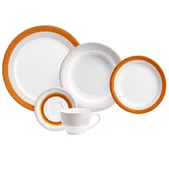 Aparelho Jantar e Chá 20 Peças Porcelana Schmidt - Dec. Garopaba 2404