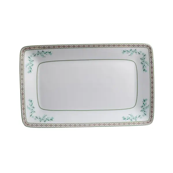 Bandeja Retangular 31cm Porcelana Schmidt - Dec. Búzios 2406