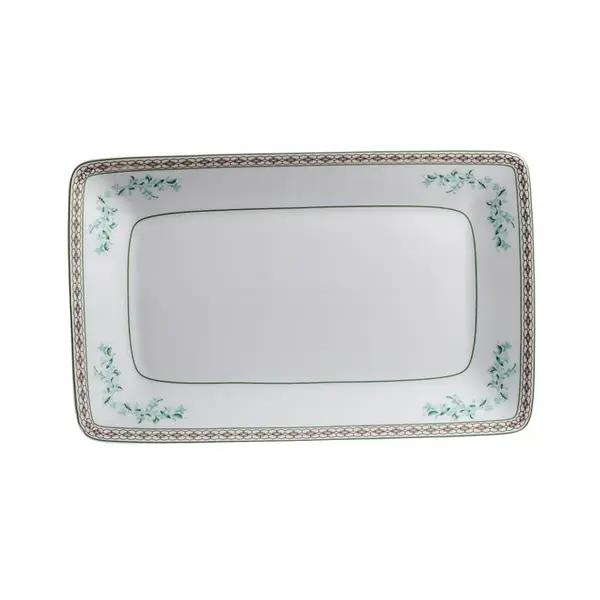 Bandeja Retangular 31cm Porcelana Schmidt - Dec. Búzios 2406
