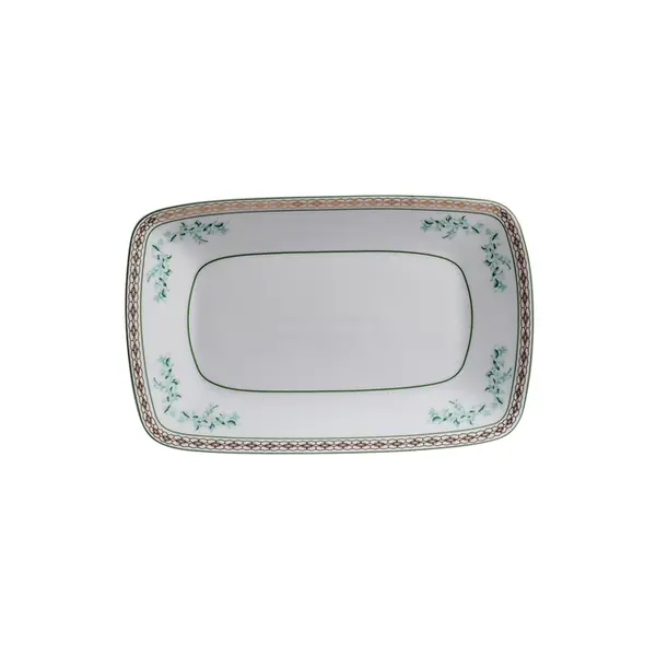 Bandeja Retangular 24cm Porcelana Schmidt - Dec. Búzios 2406