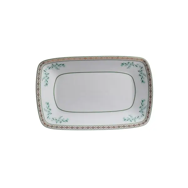 Bandeja Retangular 24cm Porcelana Schmidt - Dec. Búzios 2406