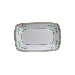 Bandeja Retangular 24cm Porcelana Schmidt - Dec. Búzios 2406