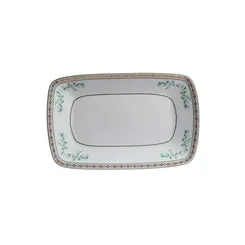 Bandeja Retangular 24cm Porcelana Schmidt - Dec. Búzios 2406