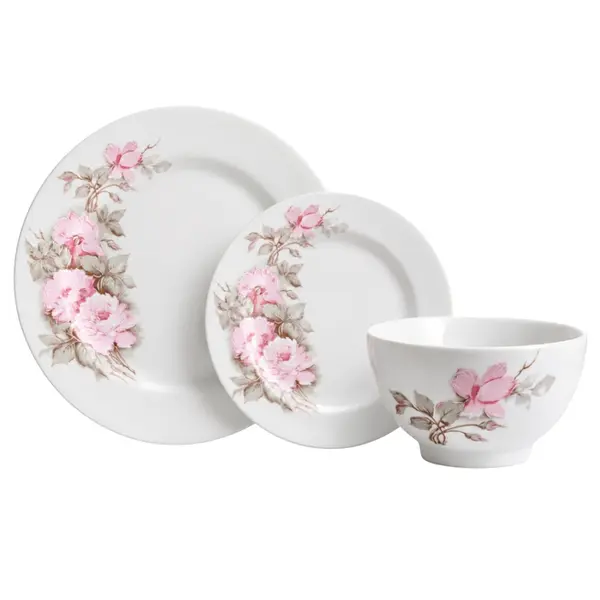 Aparelho com Bowl 18 Peças Porcelana Schmidt - Dec. Maresias 2405