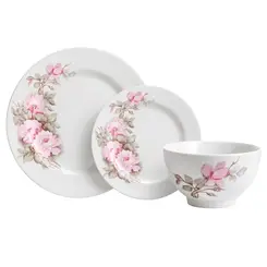 Aparelho com Bowl 18 Peças Porcelana Schmidt - Dec. Maresias 2405