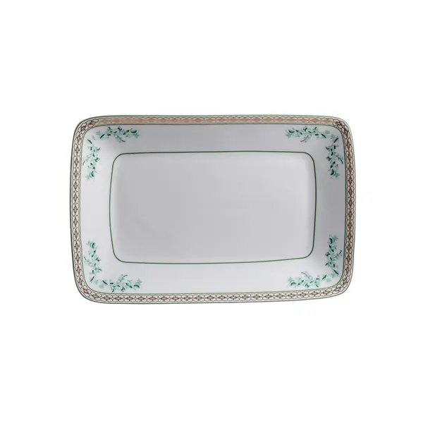 Bandeja Retangular 27cm Porcelana Schmidt - Dec. Búzios 2406
